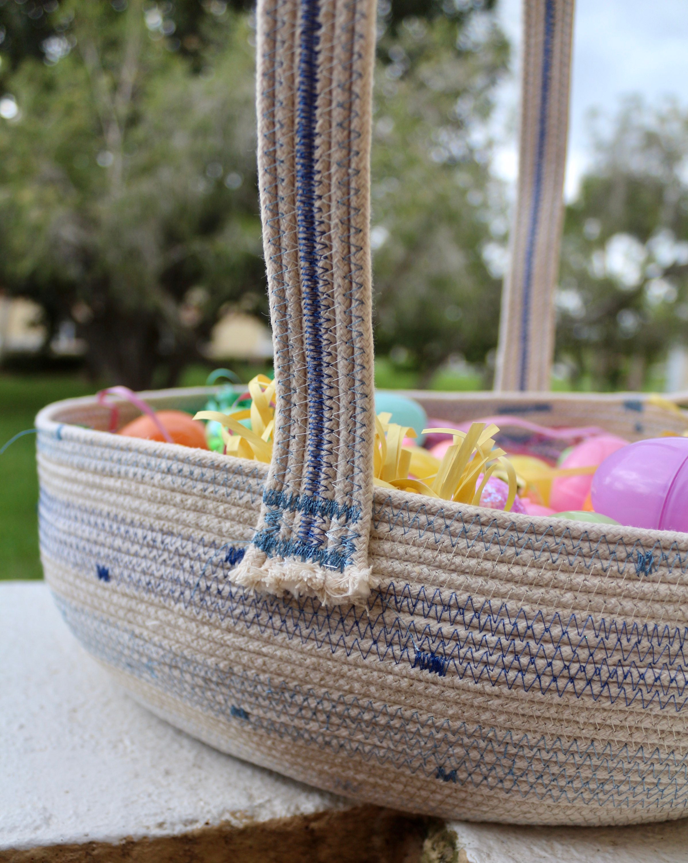 Handmade Easter Basket Rope Basketeaster Rope Basket Large Etsy UK