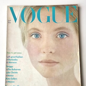 Vintage Vogue Magazine UK July 1973 British Fashion/Twiggy/ Snowdon/Norman Parkinson/Julie Christie/Birthday Gift/Rare Vogue/1970s Vogue