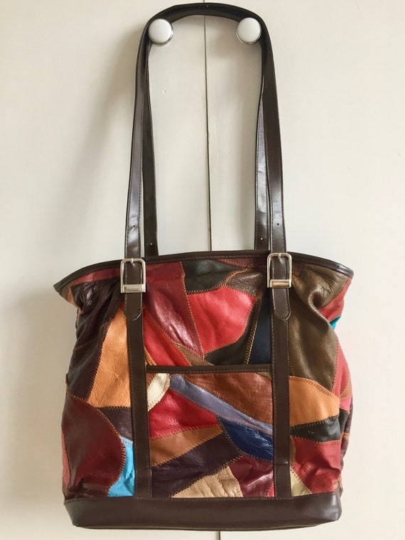 Beautiful Patchwork Handbag Multicolour Shoulder … - image 3