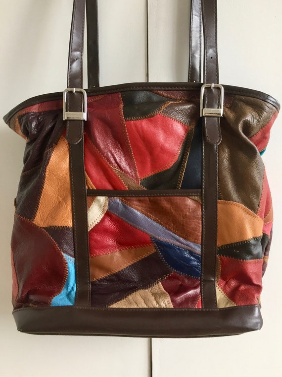 Beautiful Patchwork Handbag Multicolour Shoulder … - image 2