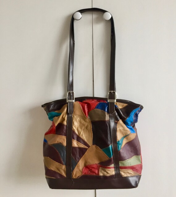 Beautiful Patchwork Handbag Multicolour Shoulder … - image 6