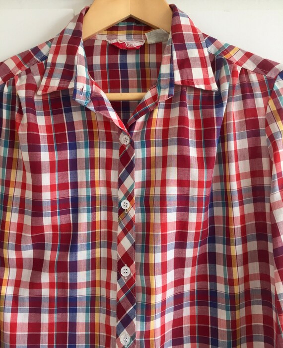 Buy Vintage Checked Shirt Jacket for Women, Vintage Plaid Cotton 