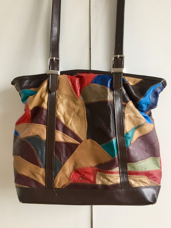 Beautiful Patchwork Handbag Multicolour Shoulder … - image 4