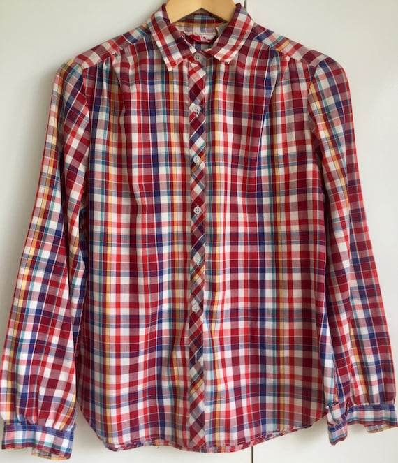 Buy Vintage Checked Shirt Jacket for Women, Vintage Plaid Cotton 