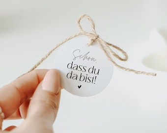 Geschenkanhänger | Schön, dass du da bist | Hochzeit, Gastgeschenke