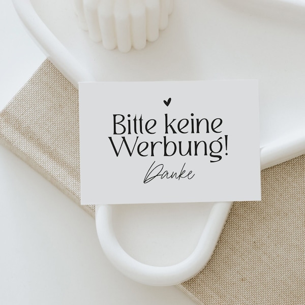 Briefkastensticker | Bitte keine Werbung