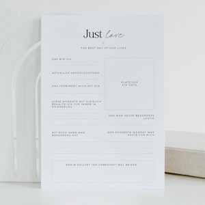 Ausfüllkarten | Hochzeit DIN A5, Personalisierung möglich