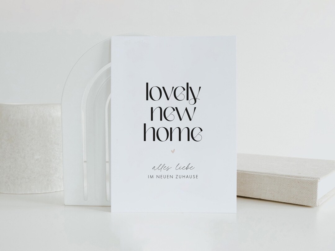 Postkarte | Lovely New Home | Karte Zum Einzug - Etsy