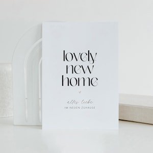 Postkarte | lovely new home | Karte zum Einzug