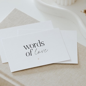 Gästekarten | Words of love, DIN A6, 25 Stück