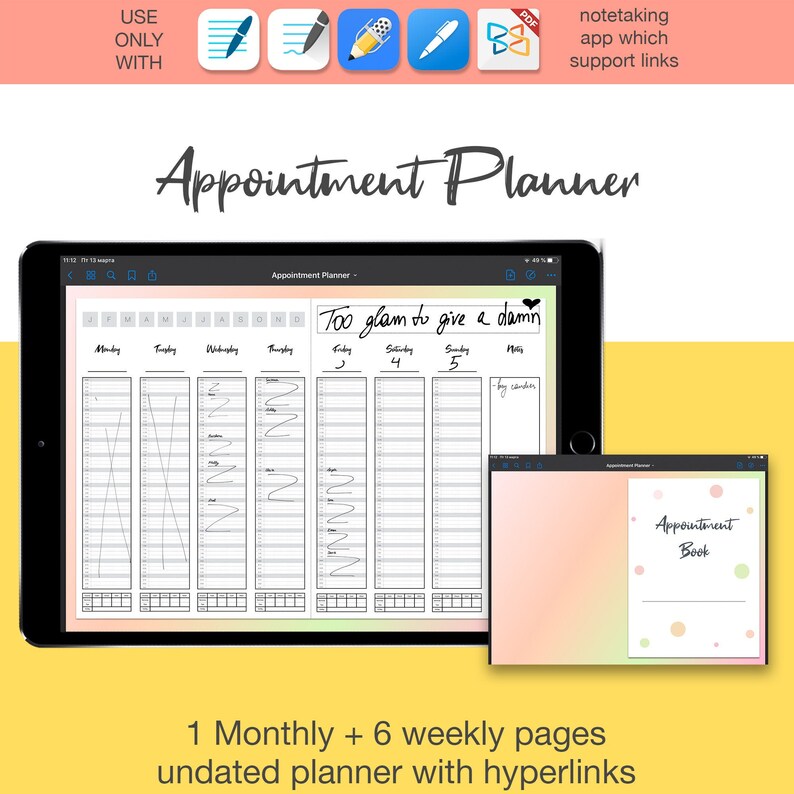 Digital Beautician Appointment Book Lashes Nail Salon Planner Etsy