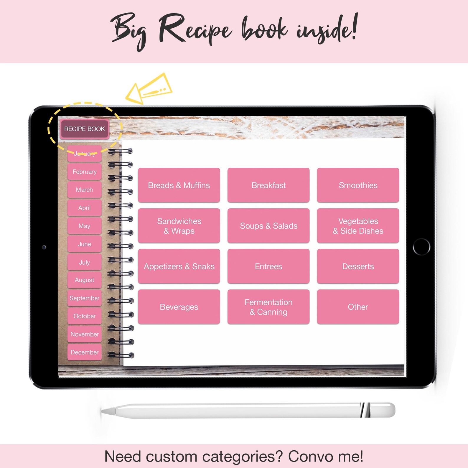 Digital Meal Planner Goodnote Etsy