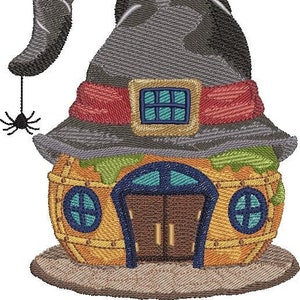 Pumpkin House - Halloween - Machine Embroidery Design