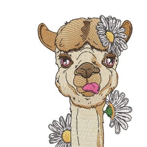 Lama Daisy - Embroidery file for machine embroidery