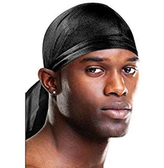 Durag Black Smooth Thick Shiny Silky 