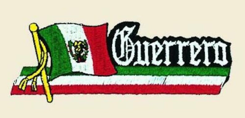 Guerrero Mexico Flag Patch Bandera Colors