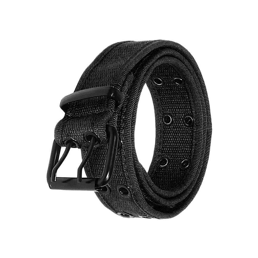 Black Double Row Grommet Belt M L XL Sizes 2 Hole Canvas  Etsy