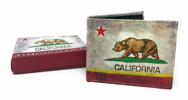 Mexico Eagle Flag Bi-Fold Men/'s Leather Black Wallet