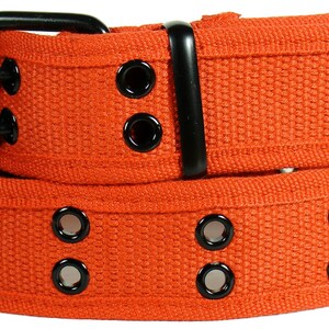 Camouflage Double Row Grommet Belt Sizes M L XL 2 Hole Canvas Web Stud Military Biker Punk Rock Goth Emo