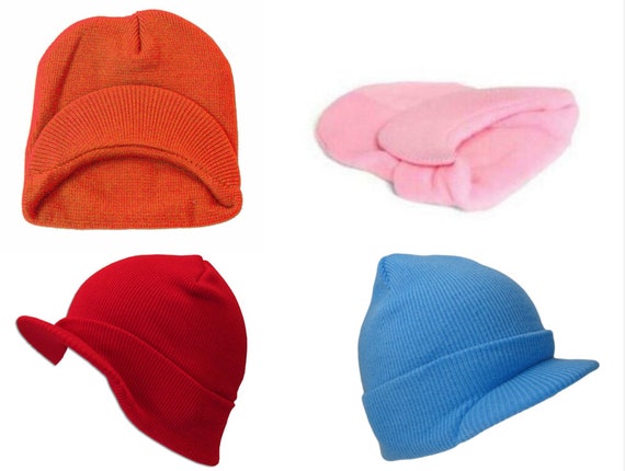 Visor Beanie Bill Cuff Knit Jeep Cap 