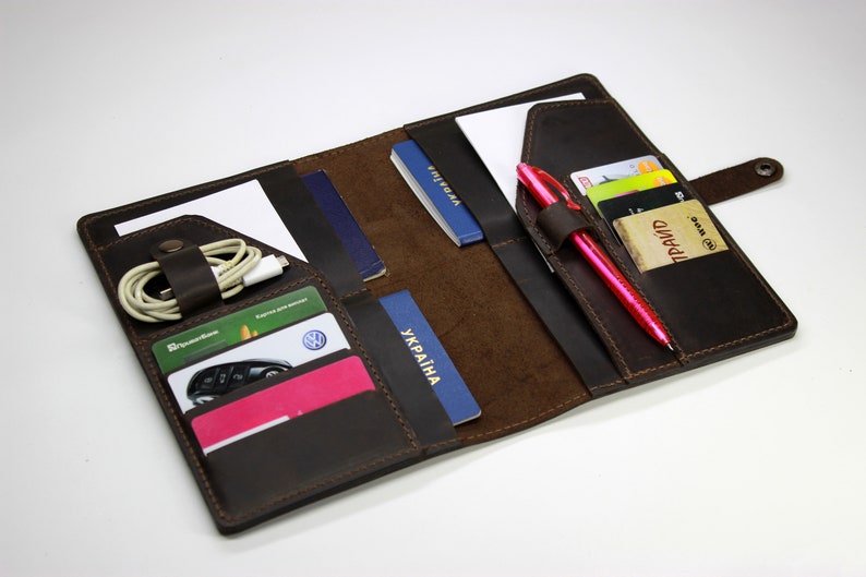 family leather travel wallet Personalized leather family 4 passport holder family passport organizer passport travel wallet cover