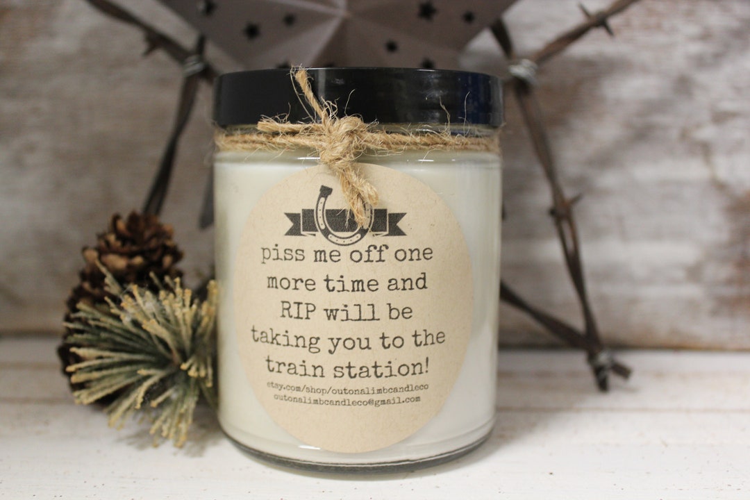 Yellowstone Candle Beth Dutton, RIP, Train Station, Cowboys It Goes on and On Fun Candle