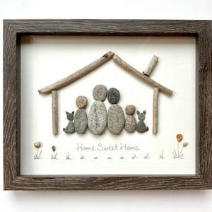 Home Sweet Home Pebble Art