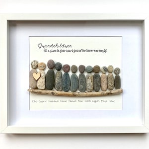 Custom Grandchildren Pebble Art
