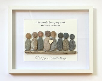 Happy Anniversary Pebble Art