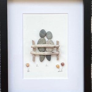 Pebble Couple on a bench