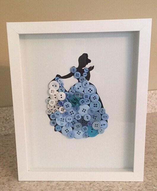 Cinderella button art | Etsy