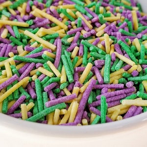 Keto Vegan Sugar Free Mardi Gras Sprinkles - Whimsical & Delicious