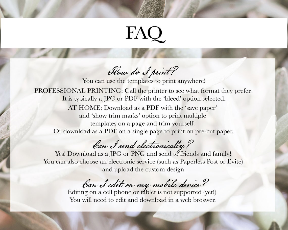 Classic 5x5 Wedding Invitation Template, INSTANT DOWNLOAD, With Photo