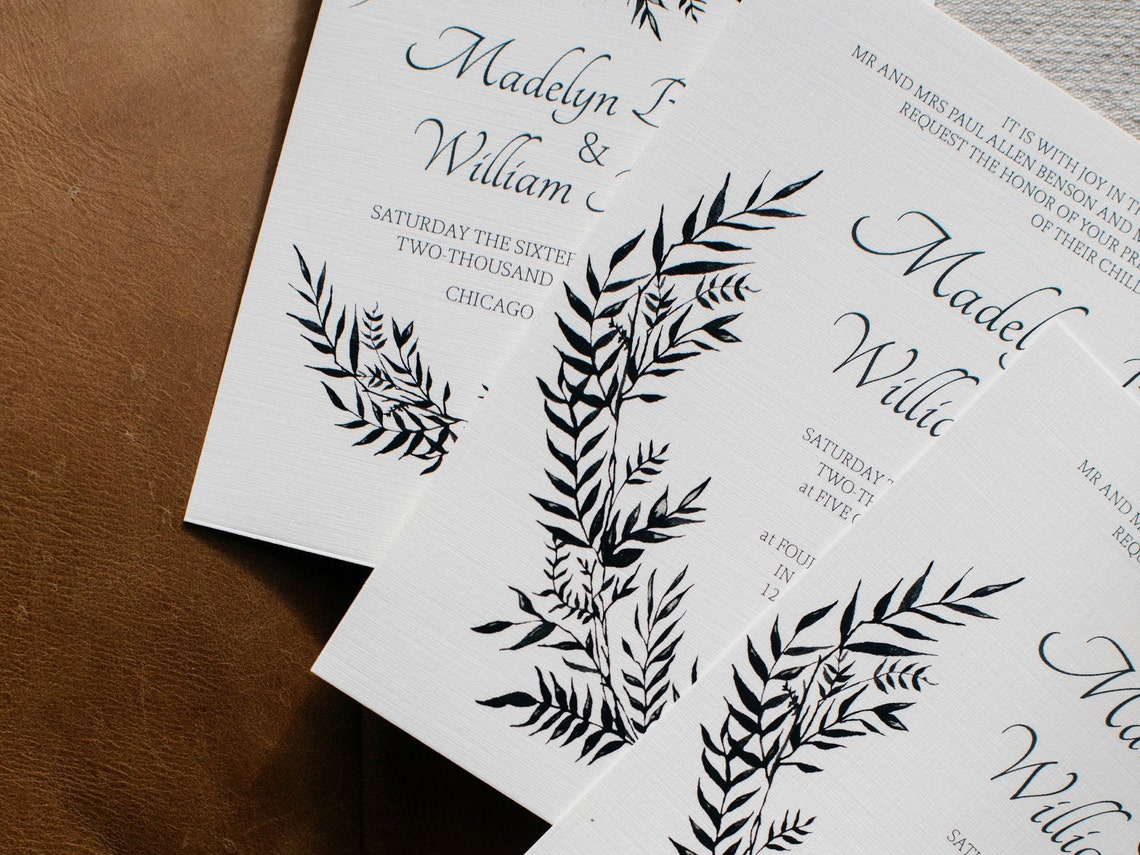 Classic 5x5 Wedding Invitation Template, INSTANT DOWNLOAD, With Photo