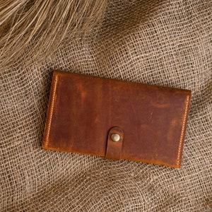 Cartera larga de cuero con monedero, Cartera de embrague para mujer, Cartera de cuero, Cartera personalizada de cuero genuino grabado, Cartera larga para tarjetas