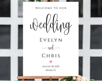wedding welcome sign template etsy