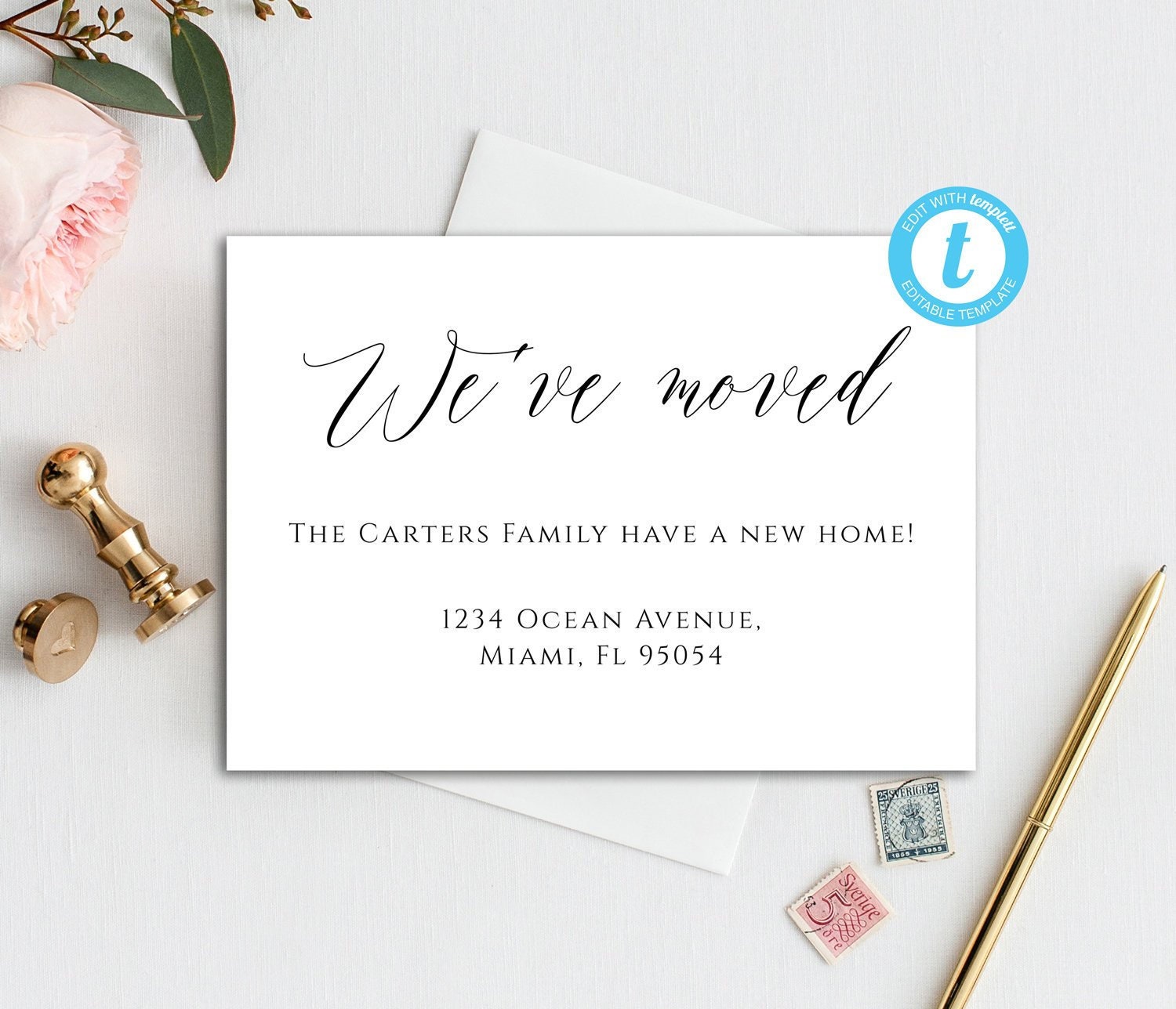 Digital moving card, we