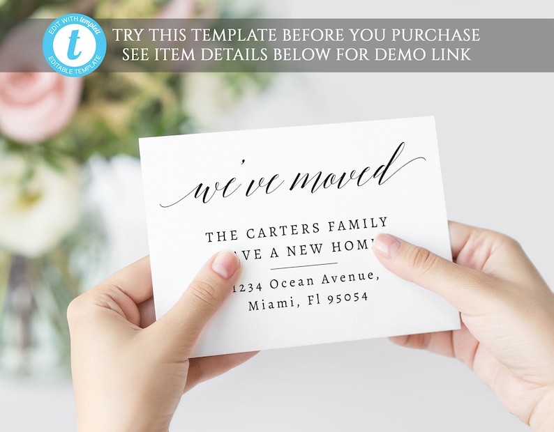 Moving House Cards Template Free