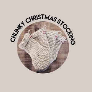 KNIT CHRISTMAS STOCKING / chunky stocking / knit stocking / farmhouse Christmas / knit