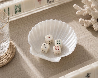 Mahjong Dice Dish Coastal Vibe Trinket Dish for Friend Birthday Beachy Home Decor Idea Catchall for Matchbooks Jewelry Catch for Bedroom