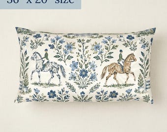 King Size Equestrian Cotton Pillow Sham for Bedroom