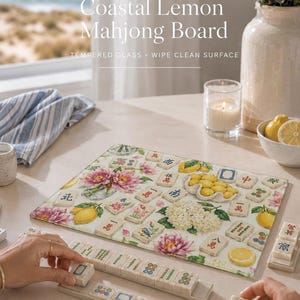 Kustcitron Mahjong Snack Brädspelskväll Charkuterifat Värdinnapresent Mahjongälskare Födelsedagspresentidé Mahjong Bordsdekoration Ostbricka bild 3