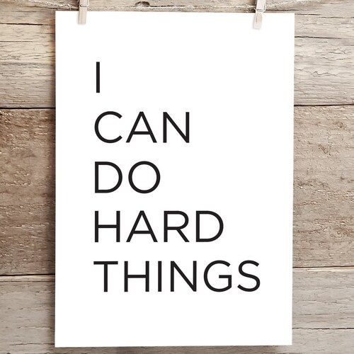 I Can Do Hard Things Printable Home Office Wall Art - Etsy