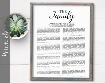 The Family A Proclamation to the World Printable LDS Art in | Etsy