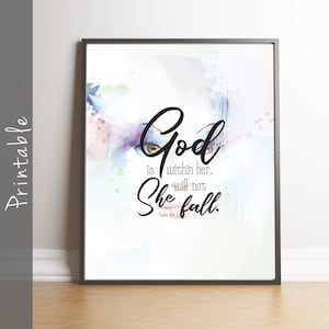 God Is Within Her She Will Not Fall Printable Bible Verse