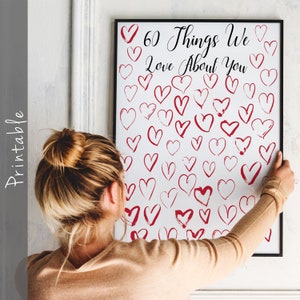 60 Things We Love About You Printable 60th Birthday Personalized Gift