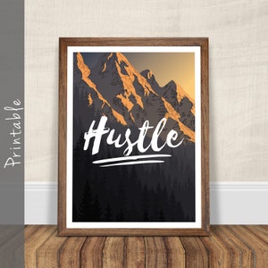 Hustle Printable Wall Art Entrepreneur Motivational Poster