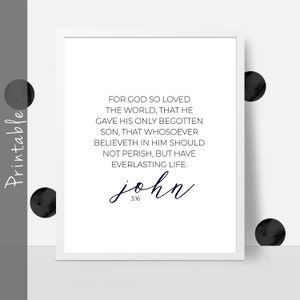 For God so Loved the World That He Gave His Only Begotten Son Printable