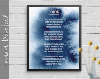 Invictus Poem by William Ernest Henley Printable Wall Art, You'll Be A Man My Son