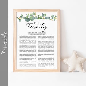 Family Proclamation, the Family, A Proclamation to the World, Printable ...
